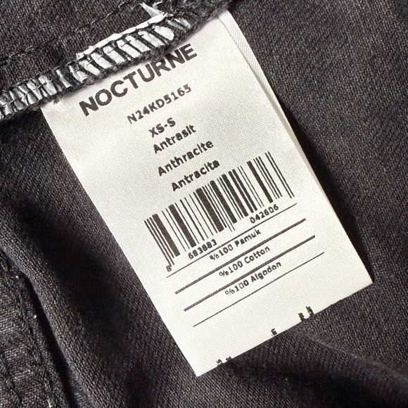 Nocturne Black Cropped Denim Jacket XS/S NWT 100% Cotton Boxy Trucker - Picture 6 of 7